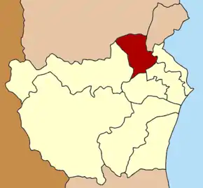 Amplasarea districtului în provincia Phetchaburi