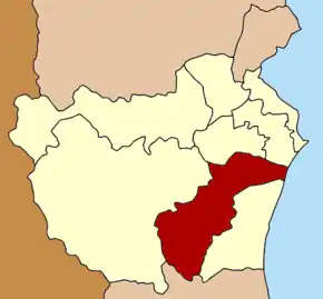 Amplasarea districtului în provincia Phetchaburi