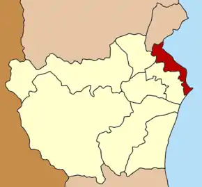Amplasarea districtului în provincia Phetchaburi