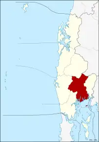 Amplasarea districtului în provincia Phang Nga