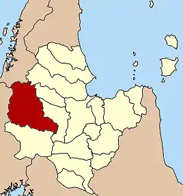 Amplasarea districtului în provincia Surat Thani