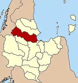 Amplasarea districtului în provincia Surat Thani