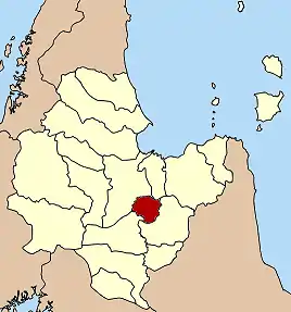 Amplasarea districtului în provincia Surat Thani