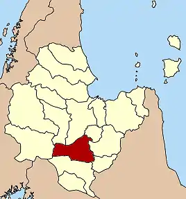 Amplasarea districtului în provincia Surat Thani