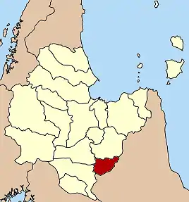 Amplasarea districtului în provincia Surat Thani