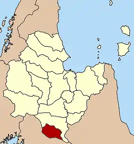 Amplasarea districtului în provincia Surat Thani