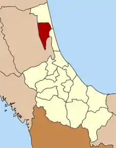 Amplasarea districtului în provincia Songkhla