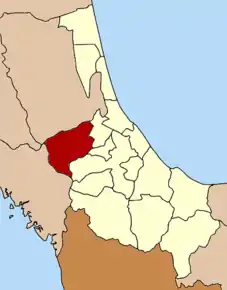 Amplasarea districtului în provincia Songkhla