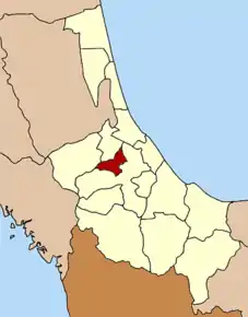 Locația districtului în Provincia Songkhla