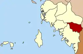 Amplasarea districtului în provincia Satun