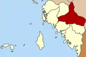 Amplasarea districtului în provincia Satun