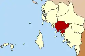 Amplasarea districtului în provincia Satun