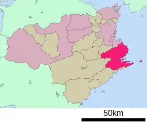 Poziția localității Anan, Tokushima