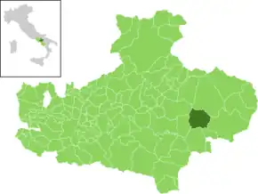 Poziția localității Andretta