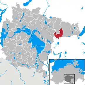 Poziția  Ankershagen pe harta districtului Müritz