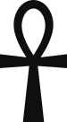 Crucea ansată sau coptă, numită și cruce Tau, în același timp hieroglifă egipteană (ankh) încărcată de simbolism