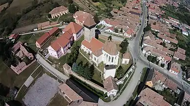 Biserica fortificată (vedere aeriană)