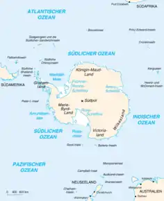 Poziția regiunii Antarctica