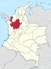 Poziția localității Antioquia