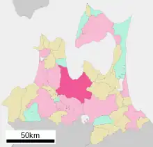 Poziția localității Aomori