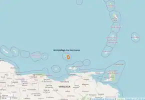 Poziția localității Arhipelagul Los Hermanos