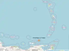 Poziția localității Arhipelagul Los Testigos