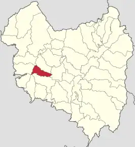 Amplasarea în cadrul județului