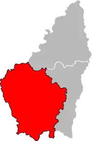 Arondismentul Largentière în cadrul departamentului Ardèche