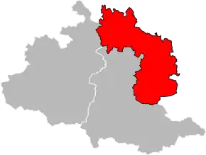 Arondismentul Pamiers în cadrul departamentului Ariège