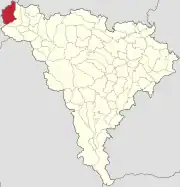 Localizarea în cadrul județului