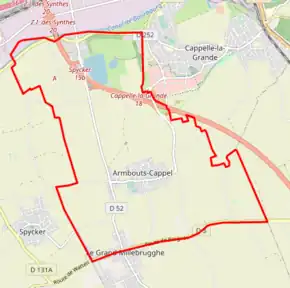 Poziția localității Armbouts-Cappel