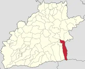 Localizarea în cadrul județului