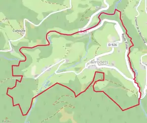 Poziția localității Arrodets