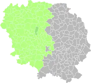 Arondismentul Guéret în cadrul departamentului Creuse