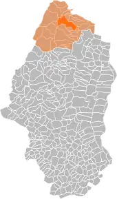 Arondismentul Ribeauvillé în cadrul departamentului Haut-Rhin