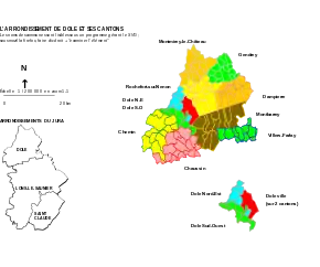 Arondismentul Dole în cadrul departamentului Jura