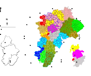 Arondismentul Lons-le-Saunier în cadrul departamentului Jura
