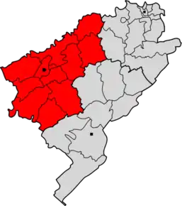 Arondismentul Besançon în cadrul departamentului Doubs