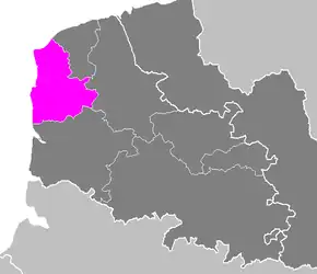 Arondismentul Boulogne-sur-Mer în cadrul departamentului Pas-de-Calais