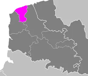 Arondismentul Calais în cadrul departamentului Pas-de-Calais