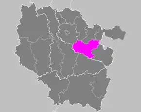 Arondismentul Château-Salins în cadrul regiunii