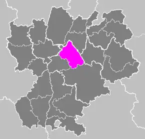 Arondismentul La Tour-du-Pin în cadrul departamentului Isère