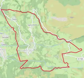 Poziția localității Artalens-Souin