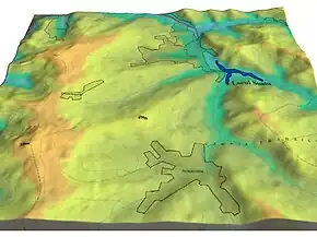 Harta topografică a zonei Aruncuta