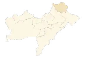 Localizarea districtului în cadrul provinciei