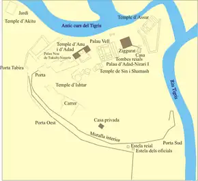 Poziția localității Assur