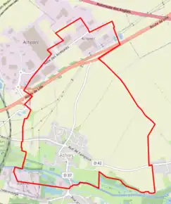 Poziția localității Athies