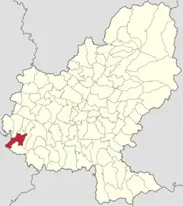 Localizare în cadrul județului