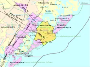 Hartă de poziționare pentru Atlantic City