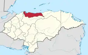 Poziția localității Atlántida